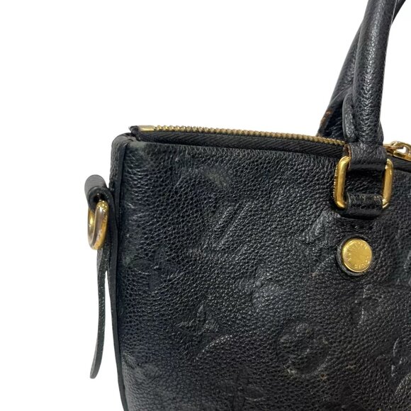$2800 LOUIS VUITTON Black Monogram Empreinte Mazarine PM 2016 France AS IS - Picture 10 of 16